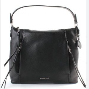 NWOT Michael Kors Corrine Black Leather Shoulder Bag 🖤